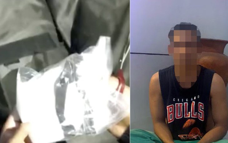 Tersangka dan barang bukti saat diamankan