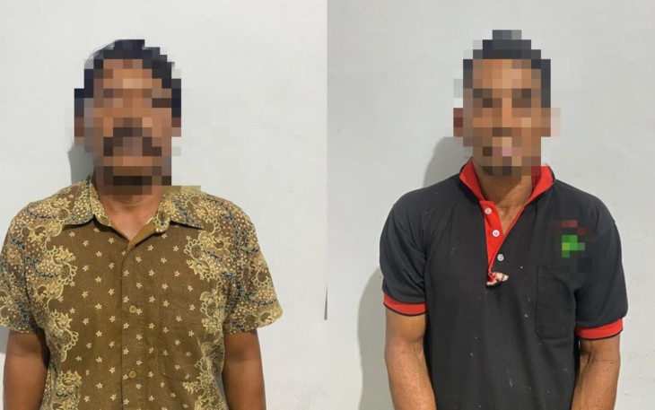 Kedua Tersangka saat diamankan