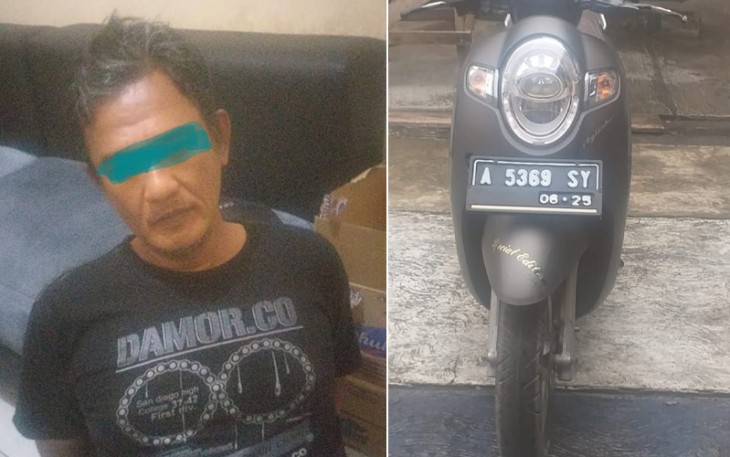 Tersangka dan barang bukti saat diamankan