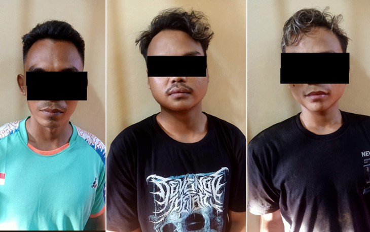 Tersangka saat diamankan