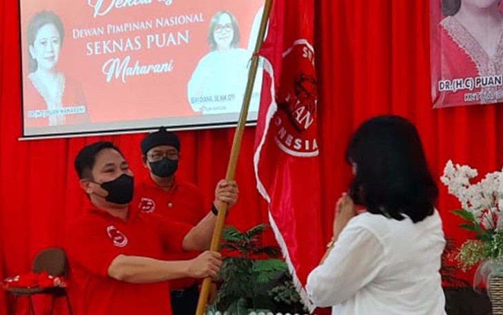 Dewan Pimpinan Nasional (DPN) Seknas Puan Maharani saat melantik kepengurusan di DKI Jakarta. 