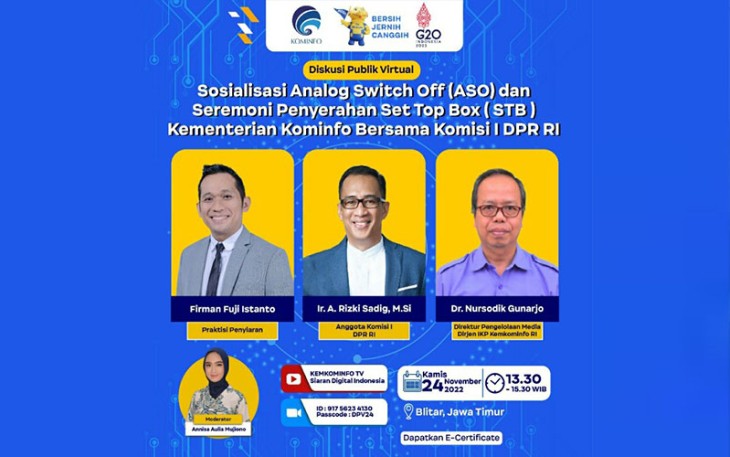 Sosialisasi Analog Switch Off (ASO) dan Seremoni Penyerahan Set Top Box (STB) Kemkominfo bersama Komisi I DPR RI.