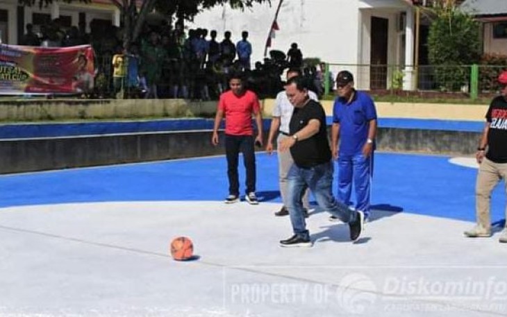 Kadis Tarukim saat Buka Tournamen Futsal Bupati Cup Tingkat SMP dan MTs 