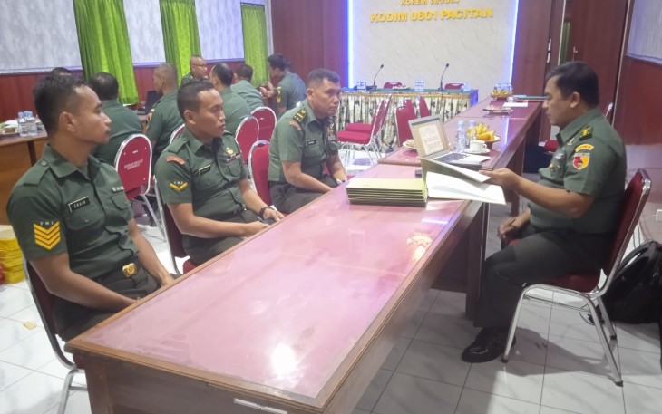 Kodim 0801/Pacitan Menerima Kunjungan Tim Curent Audit Itdam V/Brawijaya