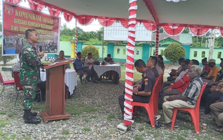 Danramil 07/Mapurujaya Pimpin Komsos Bersama Komponen Masyarakat