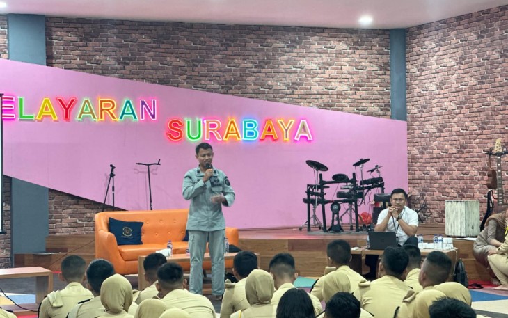 KN Tanjung Datu-301 Adakan Sosialisasi di Politeknik Pelayaran Surabaya
