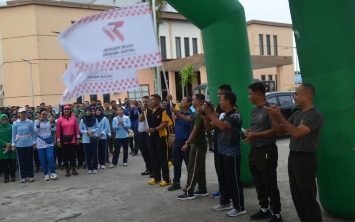 Dandim 1710/Mimika Semarakkan HUT ke-77 Bhayangkara