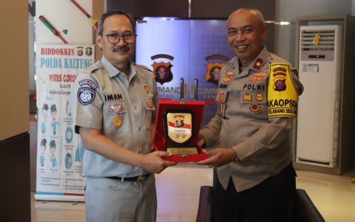 Wakapolda Brigjen Pol. Mohammad Agung Budijono, S.I.K., M.Si.  menerima audiensi dari PT.  Jasa Raharja di Lobi Mapolda setempat, Rabu (09/03/2022) pukul 09.30 WIB