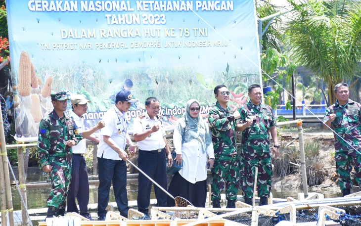 Lantamal VI Panen Raya dan Pelepasan Ribuan Bibit Ikan Nila