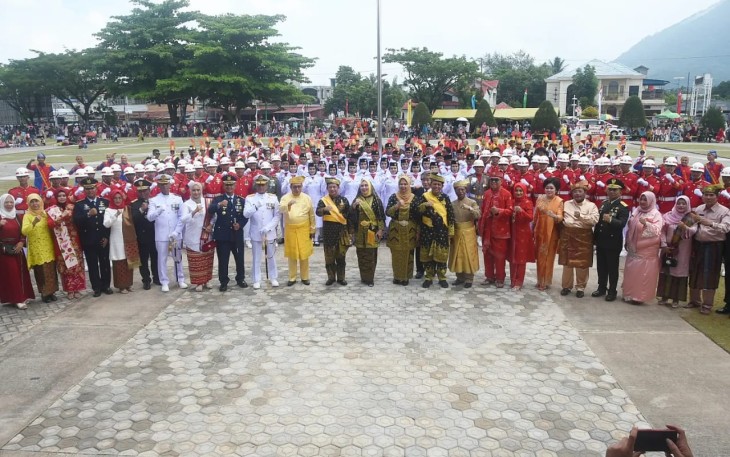 Danlanud RSA Ikuti Upacara Peringatan HUT RI ke-78 di Natuna