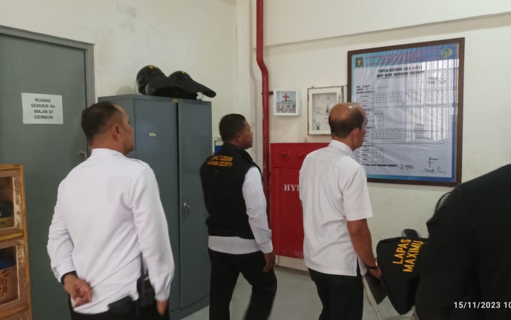  Tim MONEV Kanwil Banten Kunjungi Gedung Maximum Security Lapas Cilegon