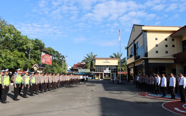 Pimpin Apel Pagi Kapolresta Bengkulu Atensi Kesiapan personel sambut Ramadhan dan Tahapan Pemilu 2024