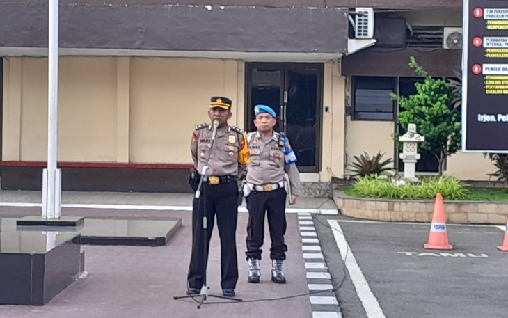 Polrestabes Medan saat Gelar Apel Pagi dan Olahraga Bersama 