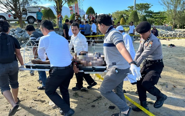 Polres Natuna Gerak Cepat ke Lokasi TKP di Pantai Piwang Ranai