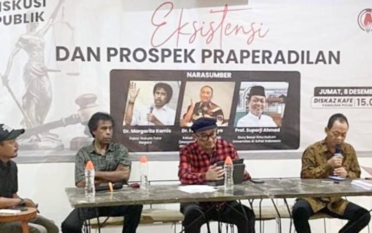 Prof Suparji Ahmad dalam diskusi publik bertajuk 'Eksistensi dan Prospek Praperadilan', Jumat (8/12/23) kemarin.