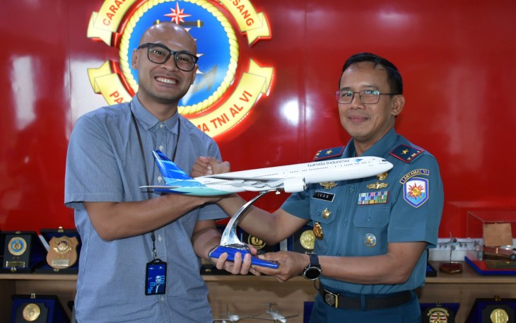 Danlantamal VI Terima Audensi GM PT Garuda Indonesia Cabang Makassar Selasa (12/12/2023)