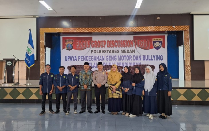 Polrestabes Medan Laksanakan FGD Guna Pencegahan Geng Motor dan Bullying melalui Dunia Pendidikan