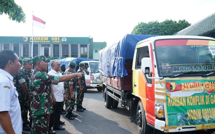 Korem 081/DSJ Kirim Bantuan Kemanusiaan Untuk Warga Gaza