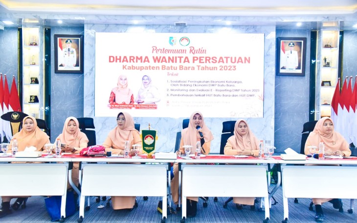 Penasihat DWP Batu Bara Hadir Evaluasi E-Reporting