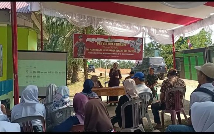 Satgas TMMD 118 Kodim 0408/BS Beri Penyuluhan Hukum dan Narkoba 