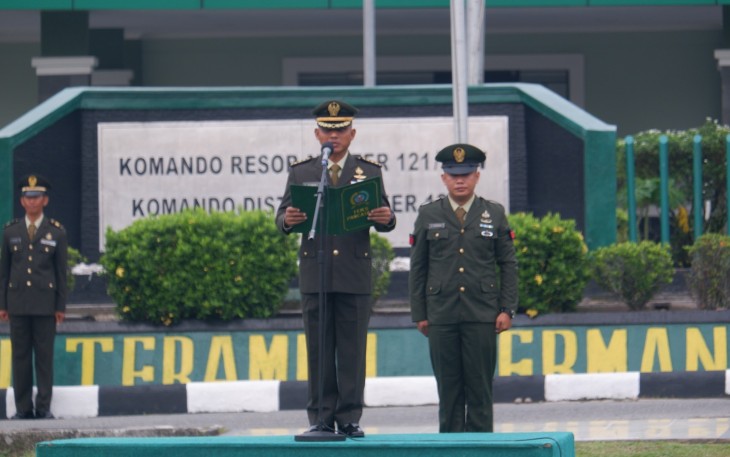 Korem 121/ABW Gelar Upacara Peringatan Hari Kesaktian Pancasila 
