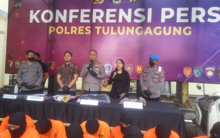 Polres Tulungagung saat Gelar Konferensi Pers Pengungkapan Kasus dan Capaian Kinerja 
