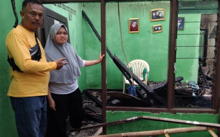 Polsek Nanggung Polres Bogor saat Gelar Olah TKP Yayasan Putri Bungsu yang Terbakar
