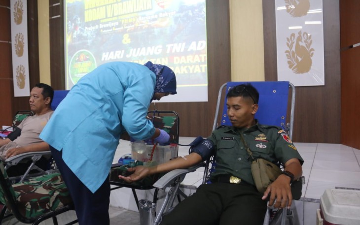 Kodim Madiun saat Gelar Baksos Donor Darah.