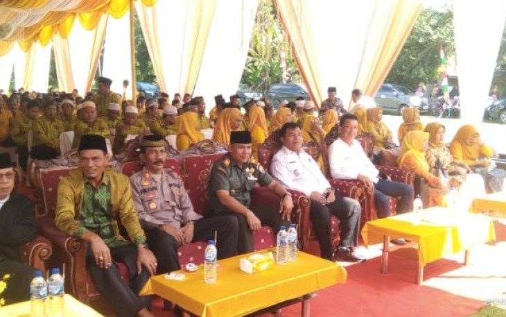 Kapolsek Dolok, AKP Eka Wahyudi, hadiri acara pelantikan Lembaga Adat dan Budaya setempat, Rabu (25/10/2023) pagi.
