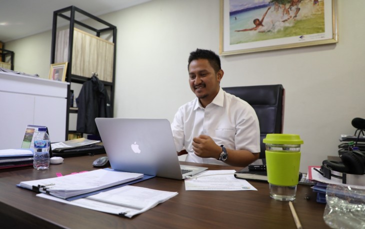 Kepala Bagian Pemberitaan dan Hubungan Antar Lembaga Kementerian ATR/BPN saat Memberi materi Strategi Komunikasi (STRAKOM)