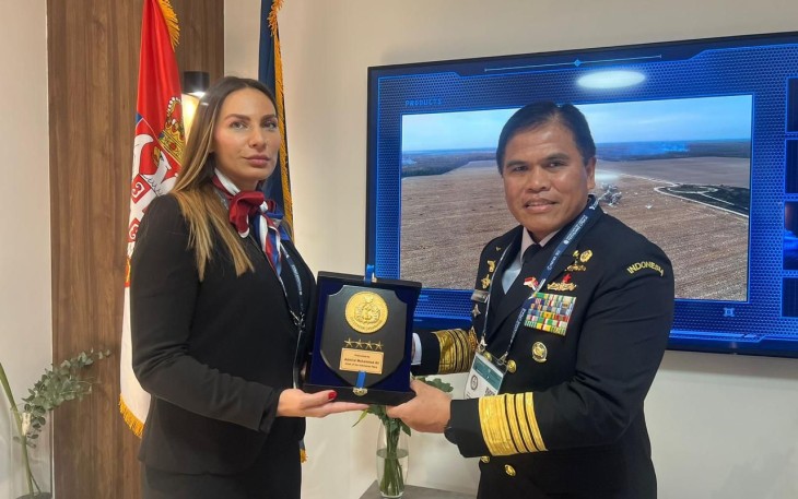 Kasal Laksamana TNI Muhammad Ali pada acara PARTNER 23-Defense Exhibition di Serbia