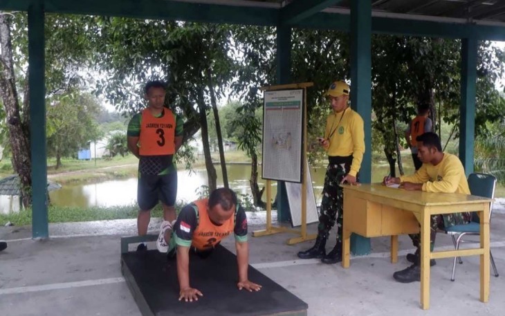 Korem 121/ABW Gelar Tes Kesegaran Jasmani Periodik 2