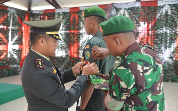 Dandim 1710/Mimika Pimpin Acara Korps Raport Kenaikan Pangkat Prajurit 