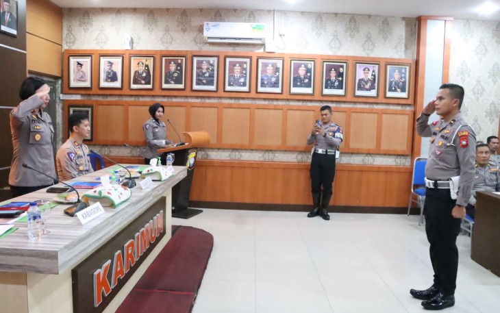 pra operasi Keselamatan Seligi tahun 2023 di Rupatama Polres Karimun, Senin (06/02/2023)