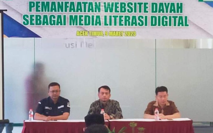 Diskominsa Aceh saat Gelar Pelatihan Web Dayah di Aceh Timur 