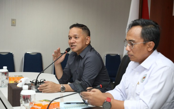 Sosialisasi Penyesuaian Proses Bisnis Kegiatan Bongkar Muat Kontainer Terminal Umum Batu Ampar, di Marketing Centre BP Batam, pada Kamis (25/5/2023). 