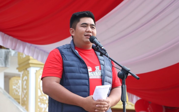 Bupati Bintan Roby Kurniawan saat sambutan