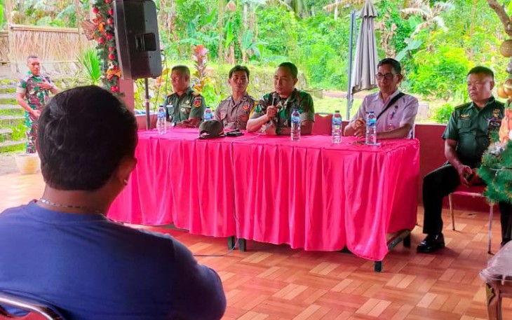 Dandim 1310/Bitung saat memberikan sambutan pada kegiatan sosialisasi