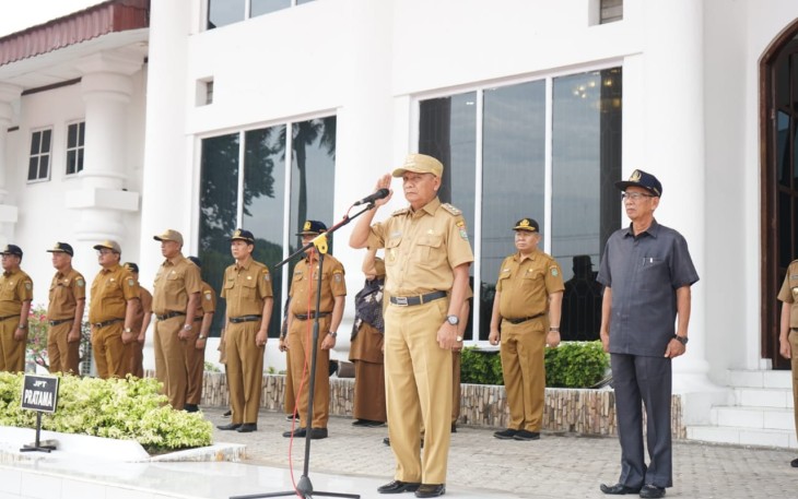 Bupati Asahan Pimpin Apel Gabungan