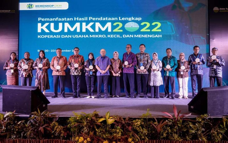 Menteri Teten dalam Pembukaan Rakornas Pemanfaatan Hasil Pendataan Lengkap KUMKM 2023 di Bali, Selasa (21/11).
