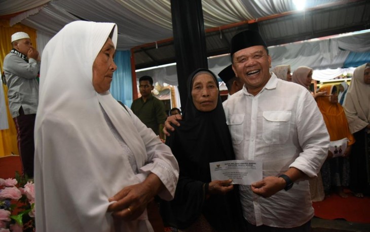 Pj Sekda Tapsel Parlindungan Harahap, pada saat Silaturrahim Ramadhan 1444 Hijriyah di Kecamatan Marancar.