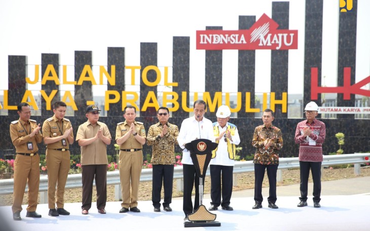 Menteri Basuki Dampingi Presiden Jokowi Resmikan Tol Indralaya-Prabumulih dan Flyover Patih Galung, Tingkatkan Perekonomian di Sumsel