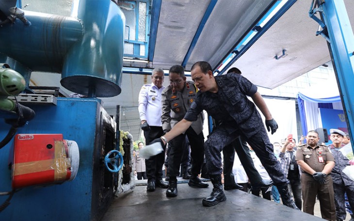 Pemusnahan barang bukti oleh BNN RI
