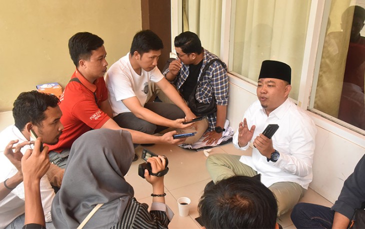 Dempo Xler, saat diwawancarai awak media, Minggu (17/12/2023) di Hotel Adeva, Kota Bengkulu.