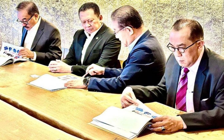 Bamsoet saat bertemu President Taehwa Enterprise Co Ltd Mr Nak Kil, Sung, di Kota Dea Gu, Korea Selatan, Rabu (19/9/23).