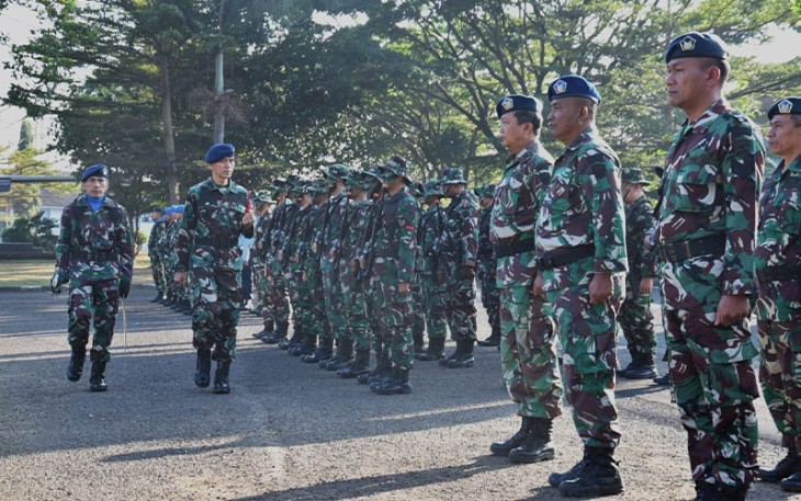 Hanlan Tahun Anggaran 2023 di Lapangan Apel Lanud Husein Sastranegara, Rabu (13/9/2023).