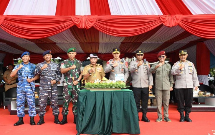 Danlanud Anang Busra Kolonel Pnb Bambang Sudewo saat HUT HUT Polda Kaltara 