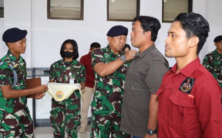 Kepala Staf Koarmada III Laksamana Pertama TNI Rudhi Aviantara saat membuka latihan Pratugas Operasi Khusus Intelijen Maritim, Senin (16/1)