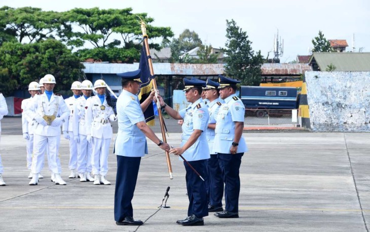 Dankoharmatau Marsda TNI Bambang Triono saat Sertijab Dandepohar 