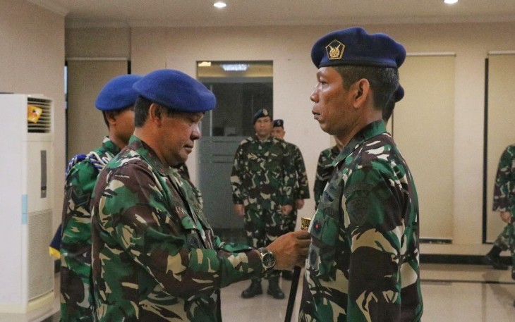 Pangkoopsud I Marsda TNI Bambang Gunarto saat melantik Asops Kaskoopsud I
